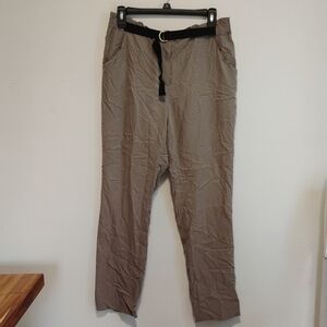 Mango MNG | Grey Casual Linen Ankle Pants | S